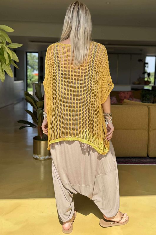 Made in Italy Fisherman Layering Knit Soft Sunshine
